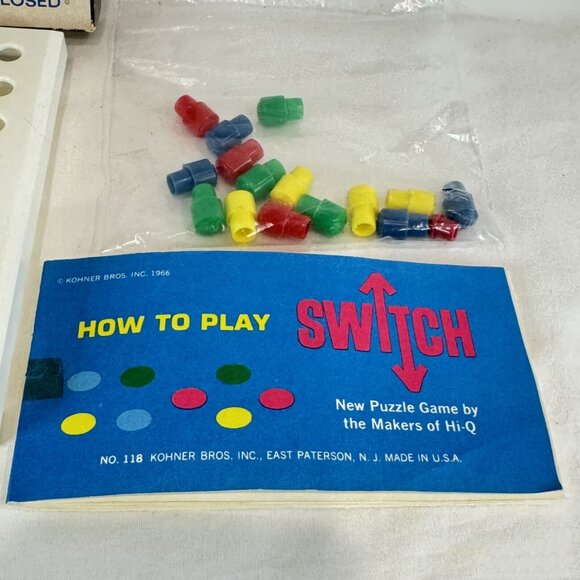 1970 Kohner Bros. Vintage Switch Solitaire Puzzle Game Complete No. 118 U.S.A. - Picture 11 of 13
